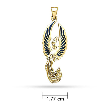 Phoenix Gold Pendant With Stone GTP2838 - Jewelry